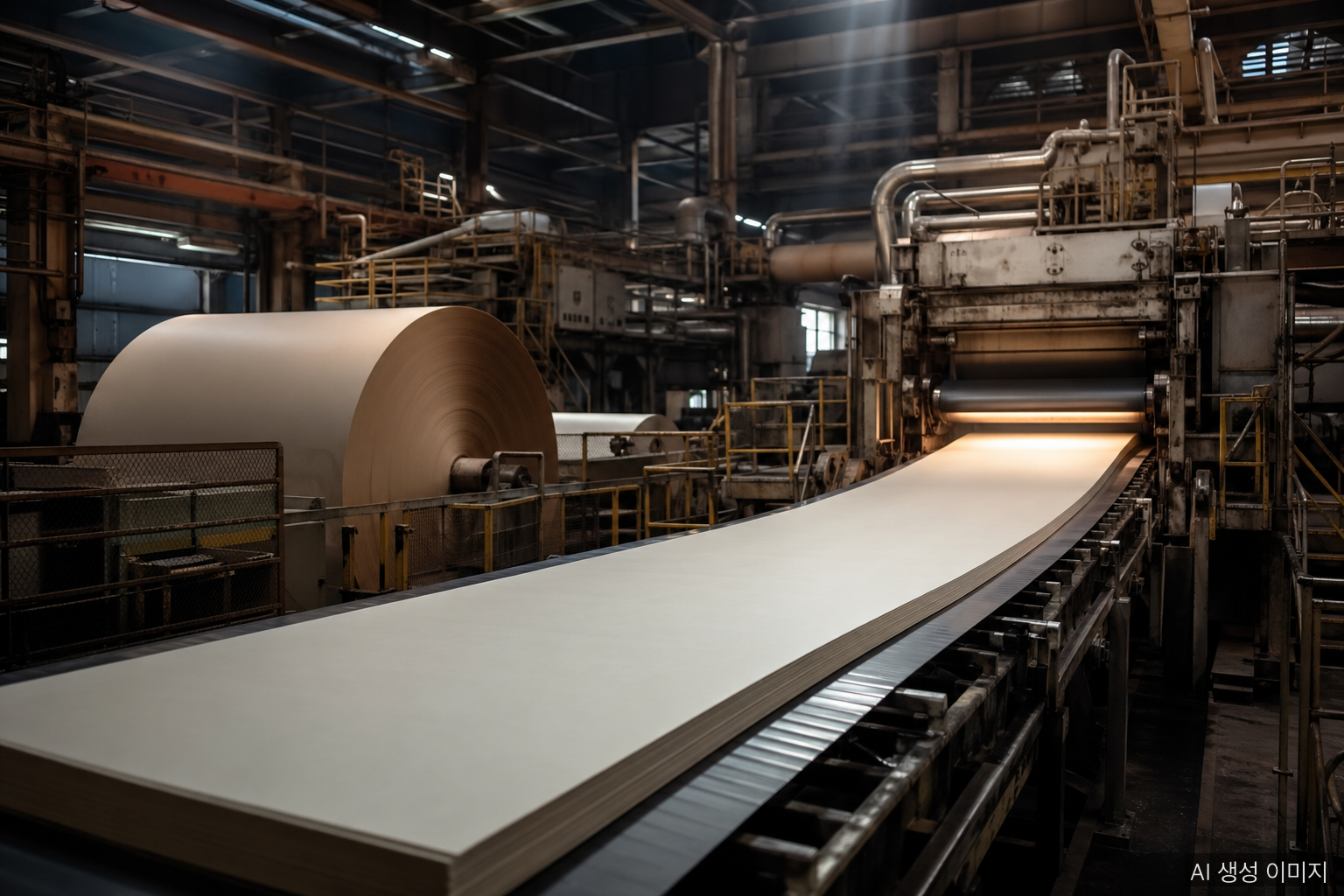 Paper mill raw material handling line
