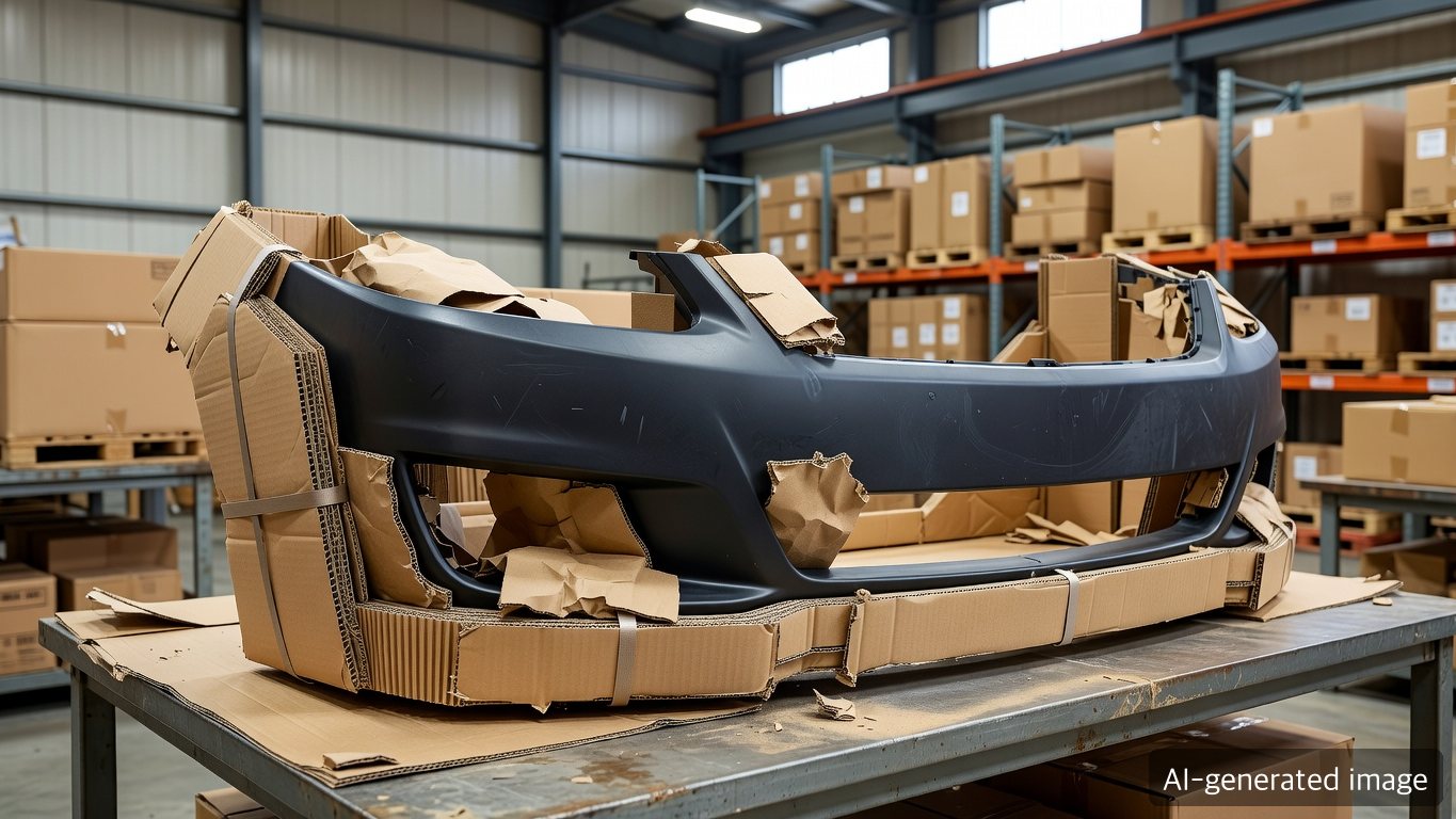 Heavy-duty corrugated packaging concept for protecting car bumpers and large automotive parts
