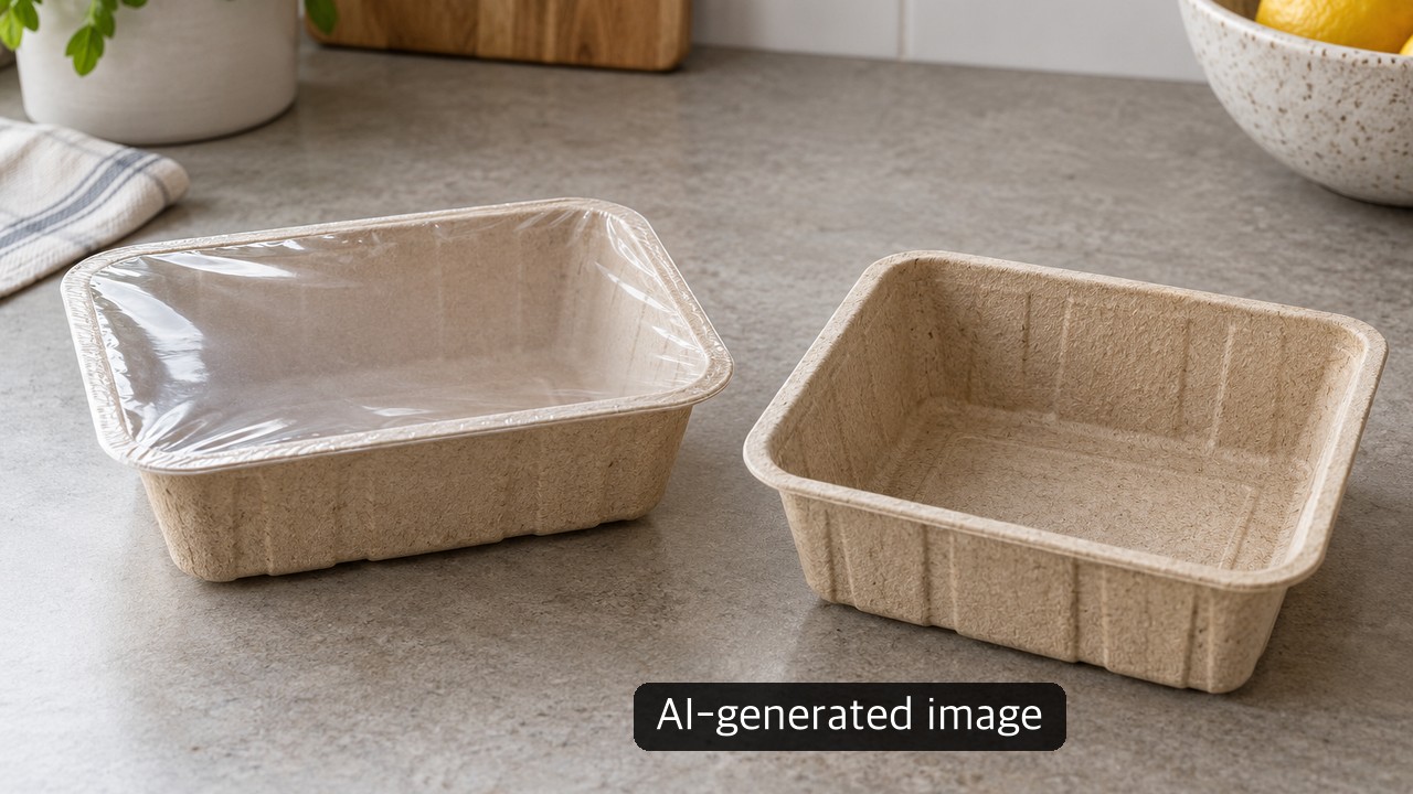 Generic conceptual paper and packaging scene, not the named company or actual installation