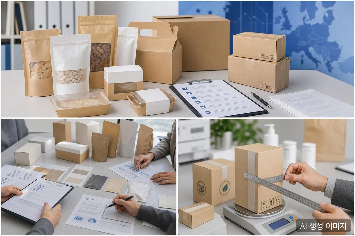 Export packaging dimensions and recyclability checks