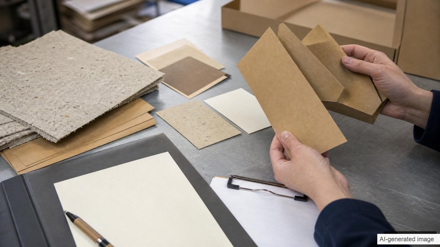Paper packaging material and certification document review
