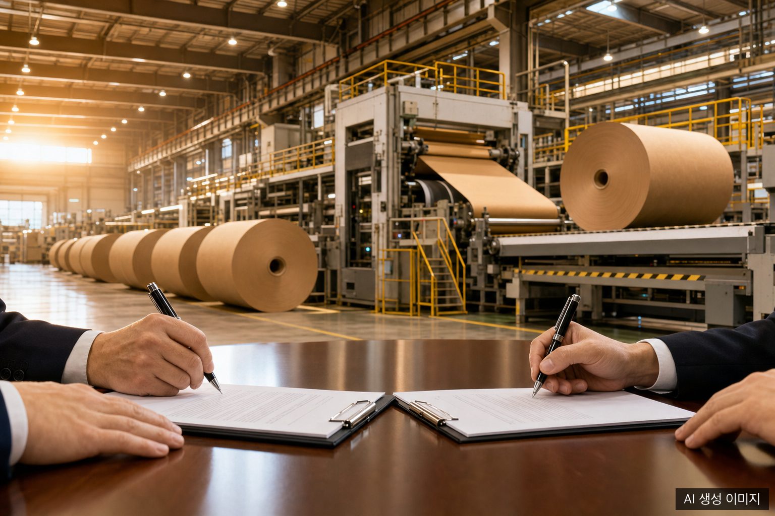 Korean paper mill landscape and M&A-related image
