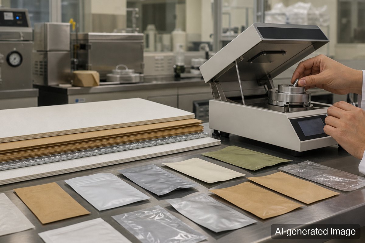 Testing oxygen and moisture barrier performance of paper-based high-barrier packaging samples