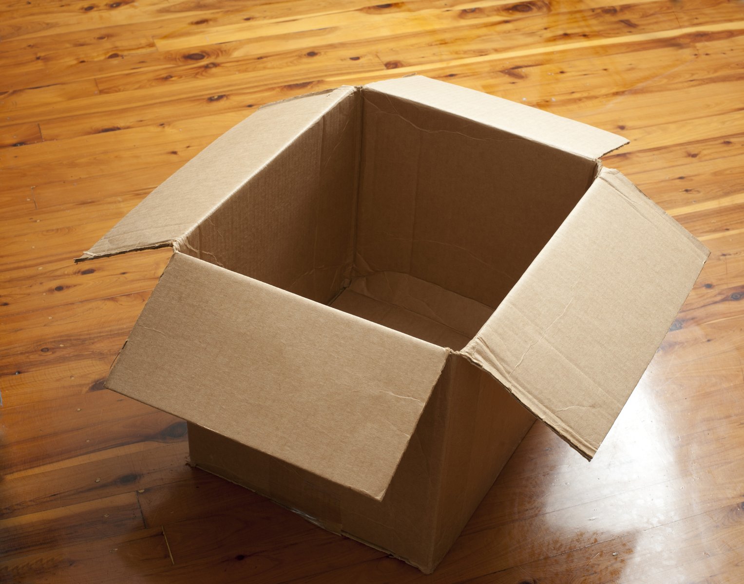 Generic open corrugated shipping box, not an IKEA right-sized carton
