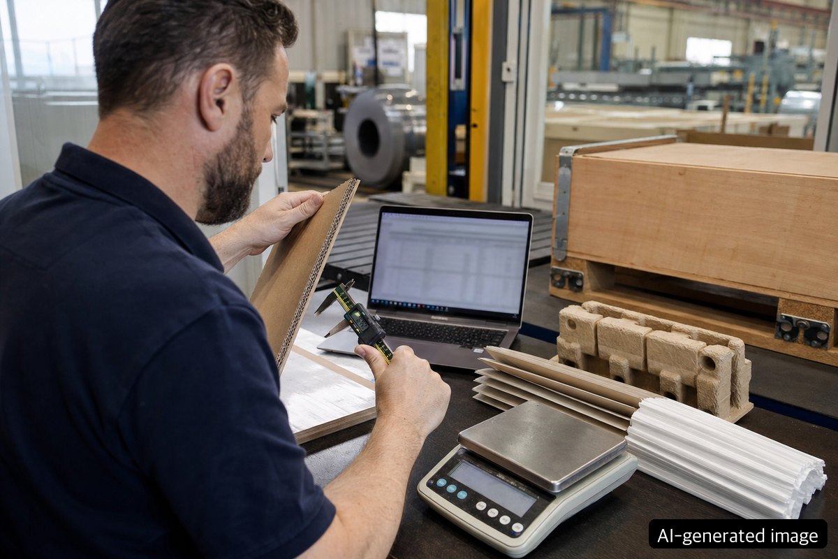 Measuring industrial packaging weight and dimensions
