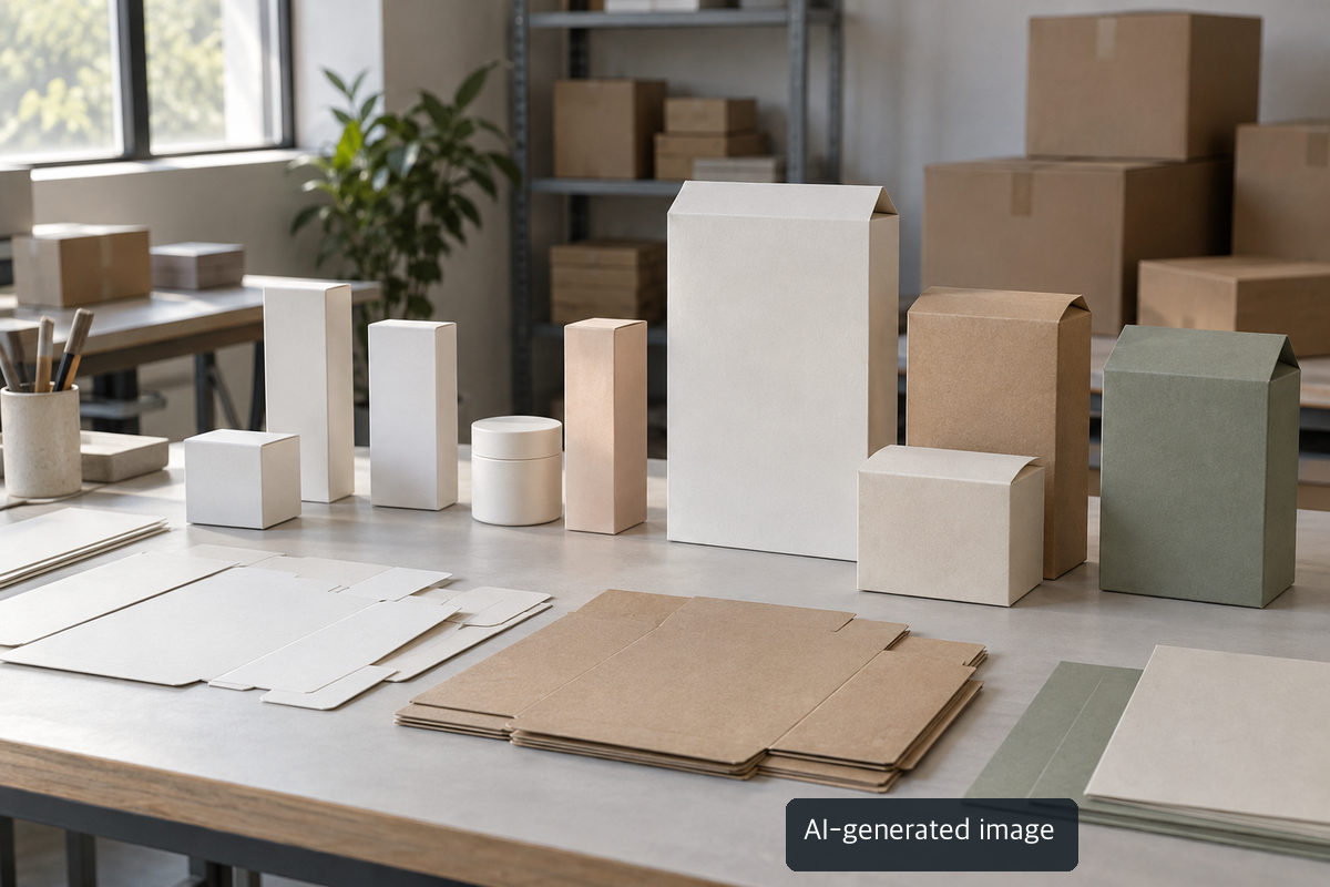 Conceptual packaging sample scene unrelated to a named supplier or actual product