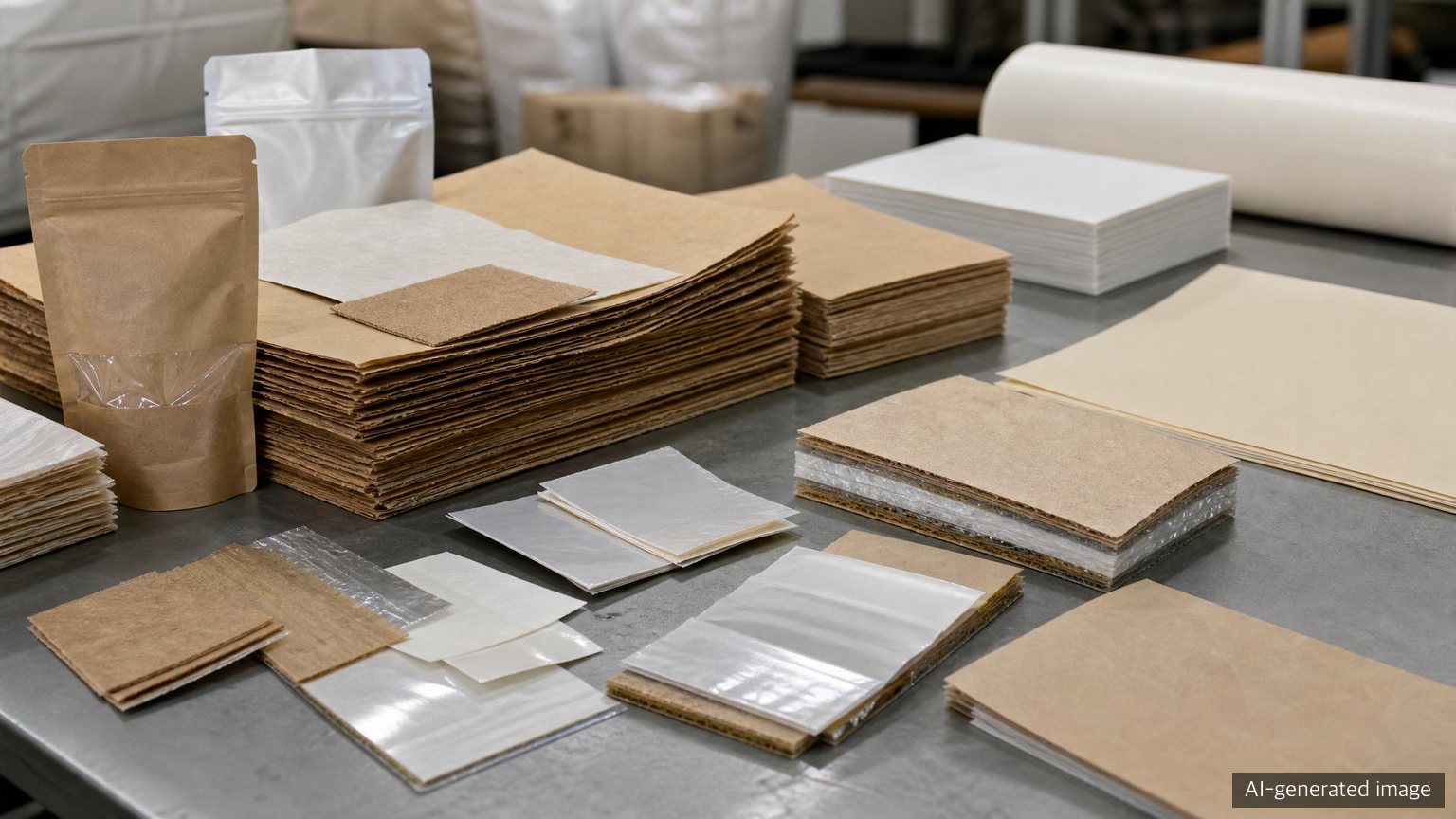 Paper packaging samples and inspection documents