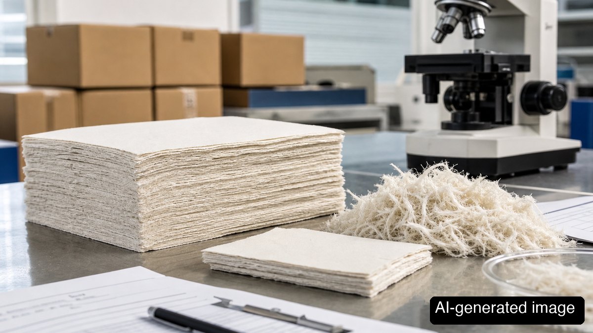 Reviewing pulp samples and paper packaging specifications