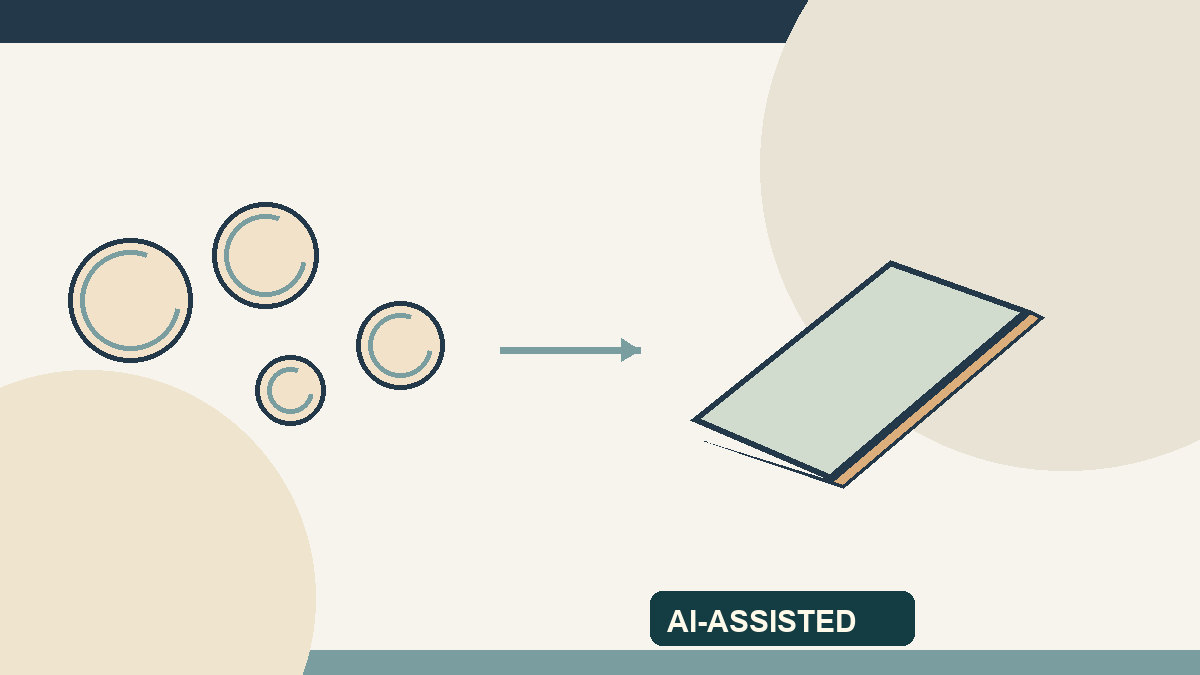 AI-assisted editor-drawn concept of shell-derived mineral filler and film, not an actual Neuropack product or biodegradation test