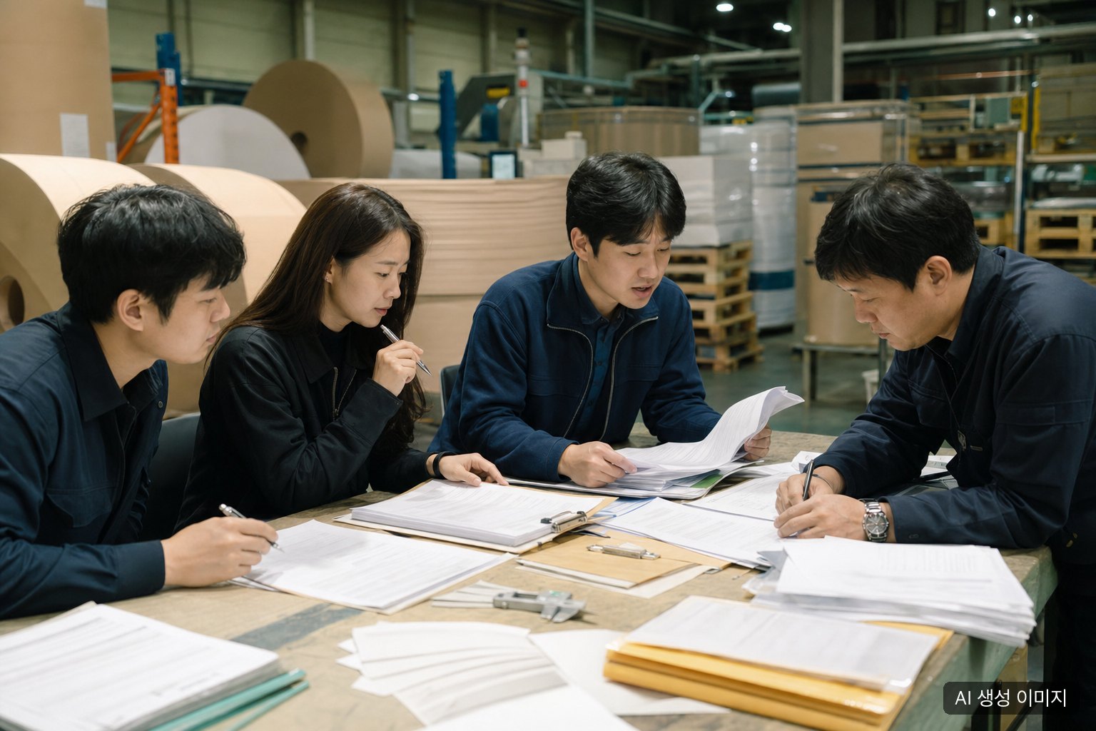 공급사 공지와 품종·재고·운송 정보를 함께 대조하는 종이 조달 실무자