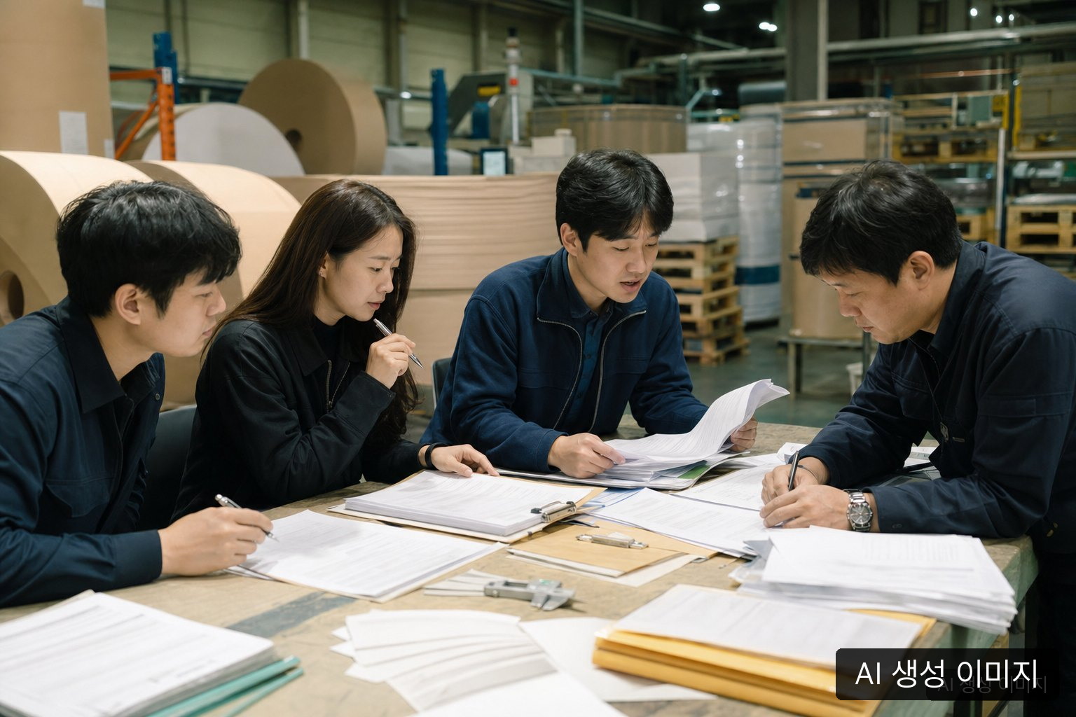 공급사 공지와 품종·재고·운송 정보를 함께 대조하는 종이 조달 실무자