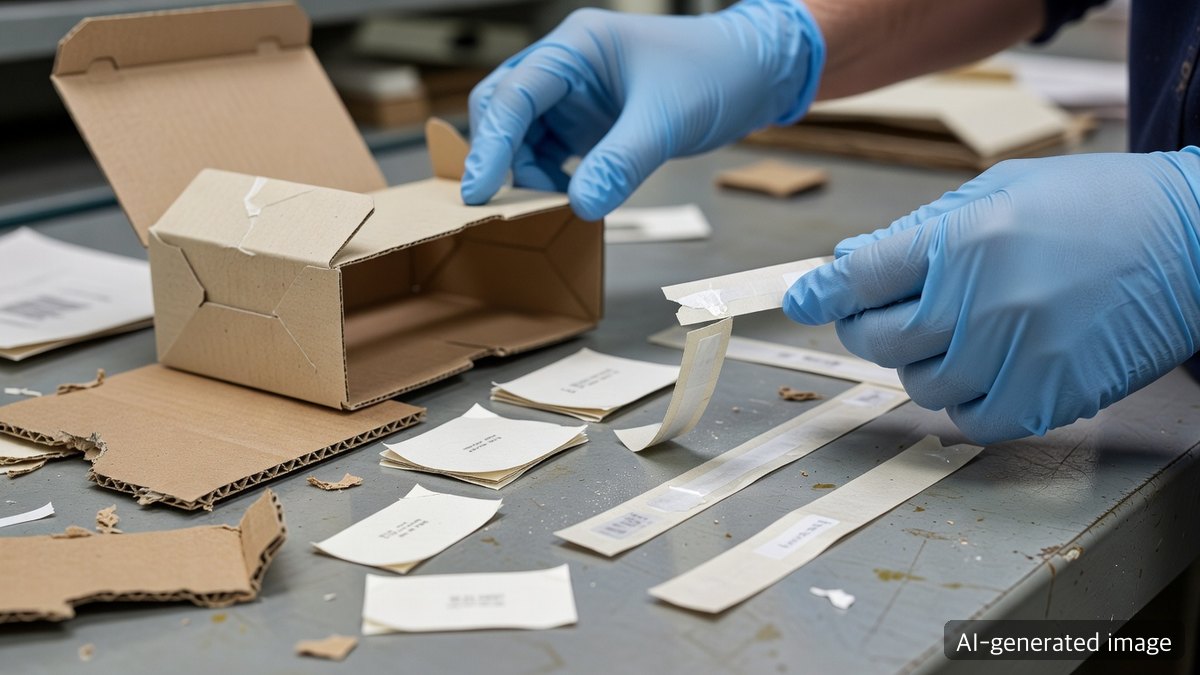 Labels, coatings, and adhesive samples reviewed for paper packaging recyclability