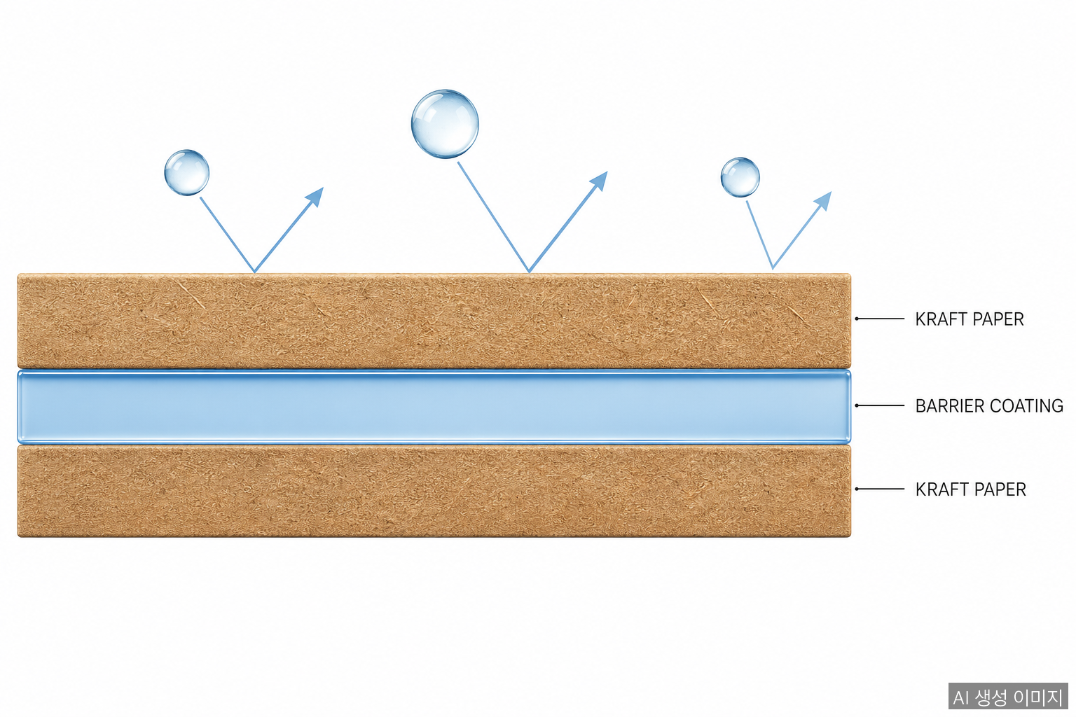 Waterproof paper angle board coating cross-section