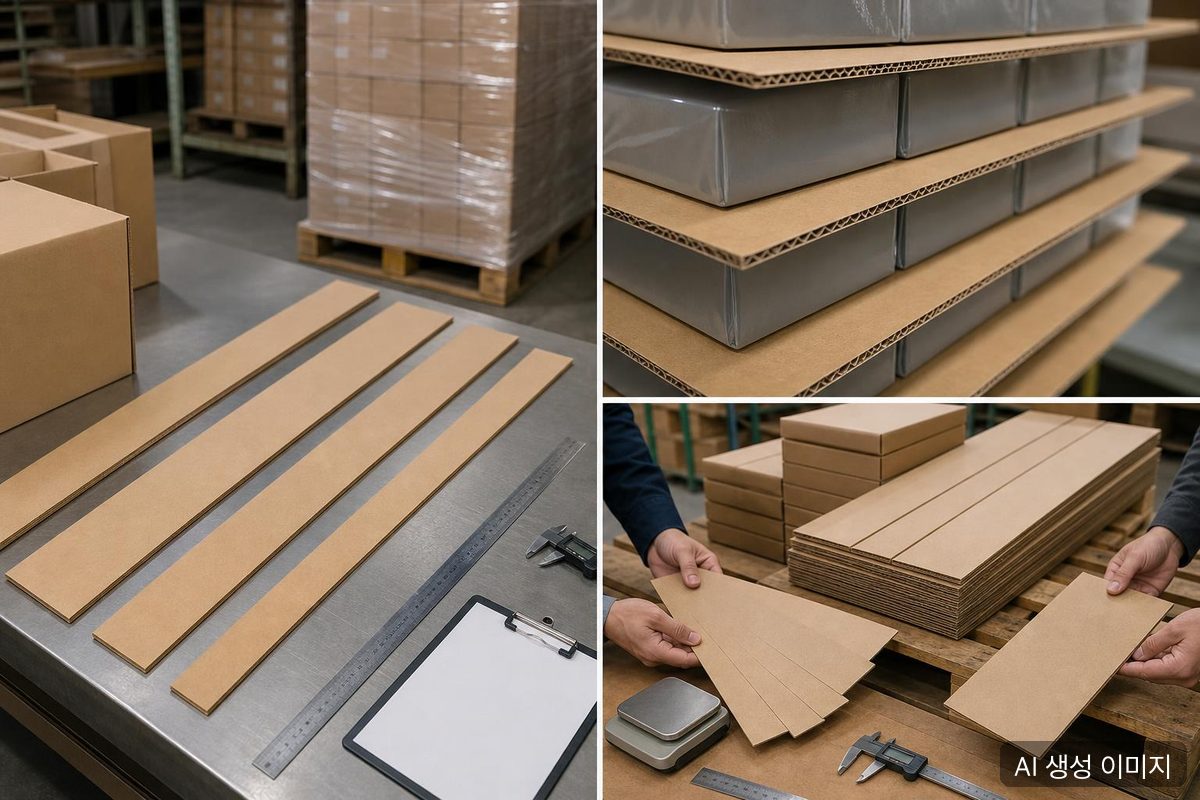 Example of paper flat board applied for product protection