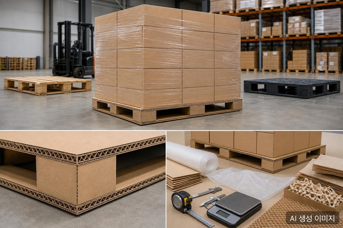 Comparison of paper, wood, and plastic pallets