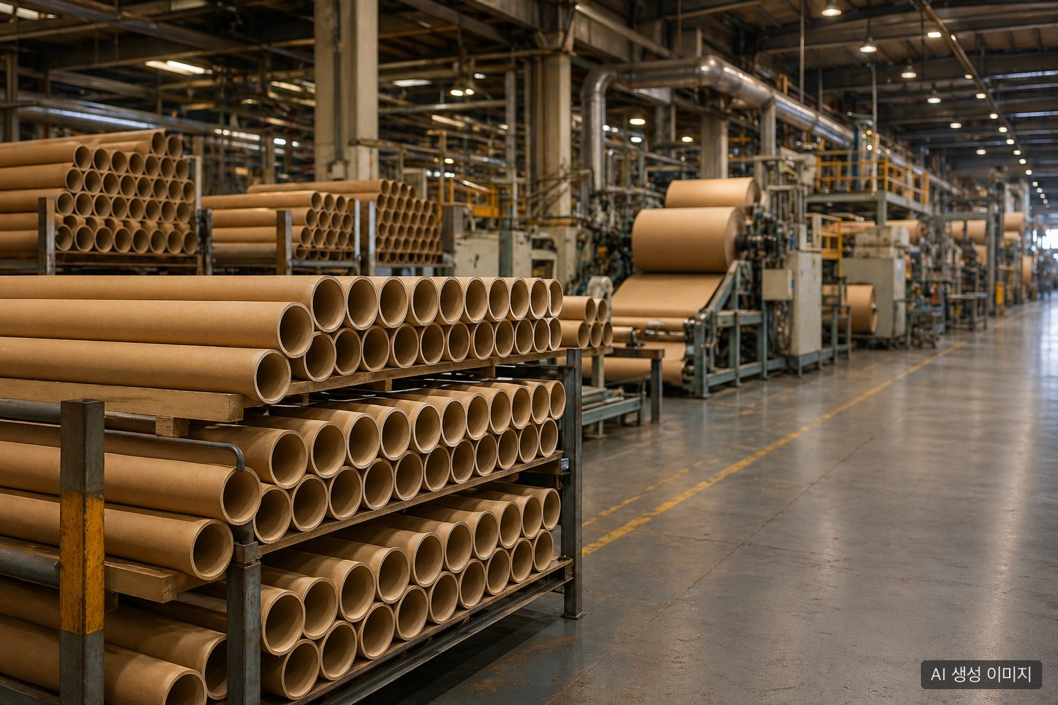 Macroeconomic environment of the paper tube industry and a paper tube production line
