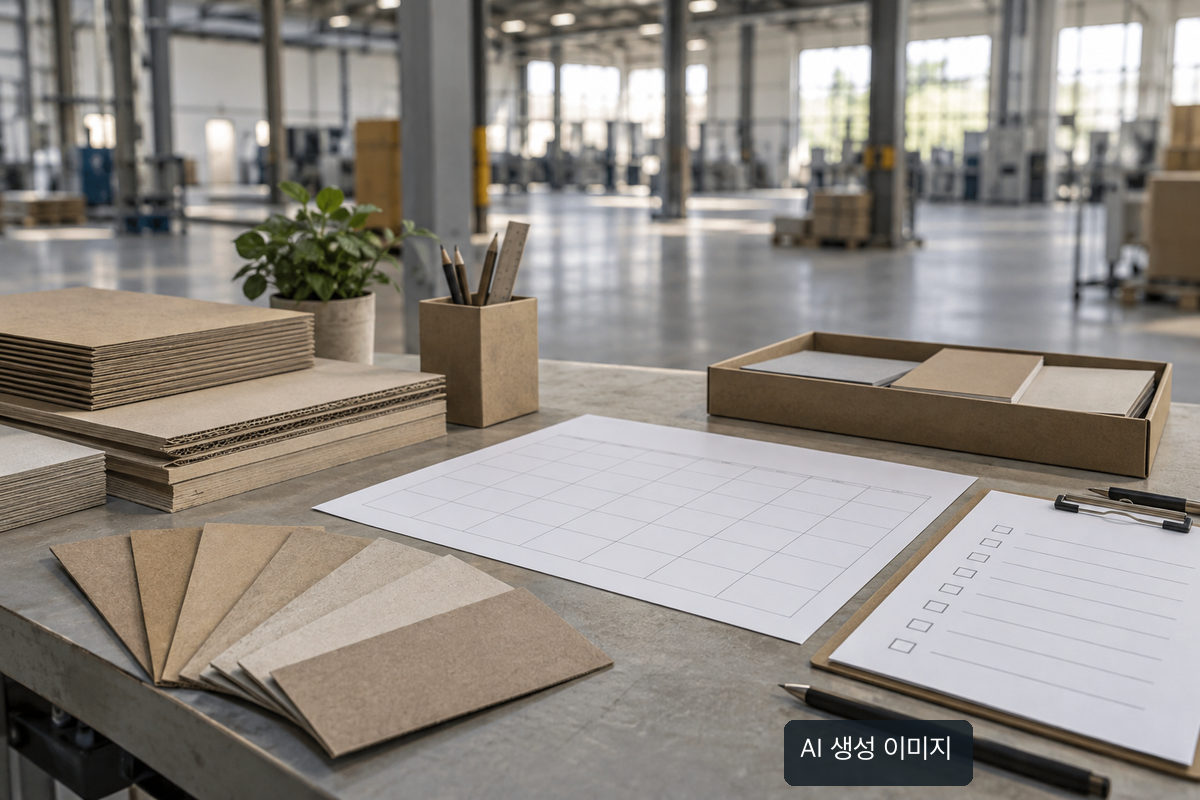 RYAM 고객 주문의 실제 기록이 아닌 종이판지 견본과 빈 확인표의 개념 이미지