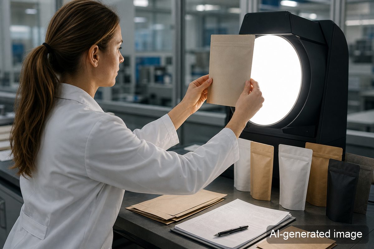 Light-shielding test of paper pouch samples