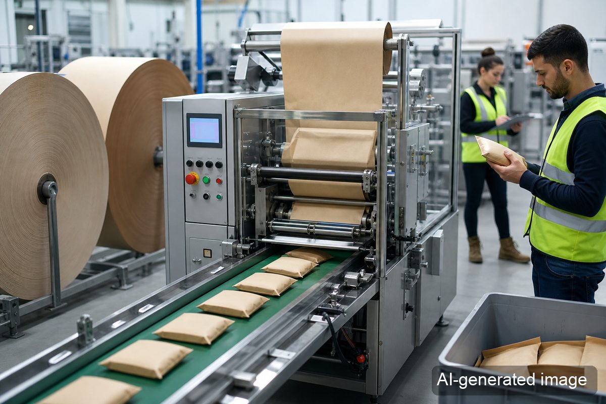 Small-product paper pouch packaging line