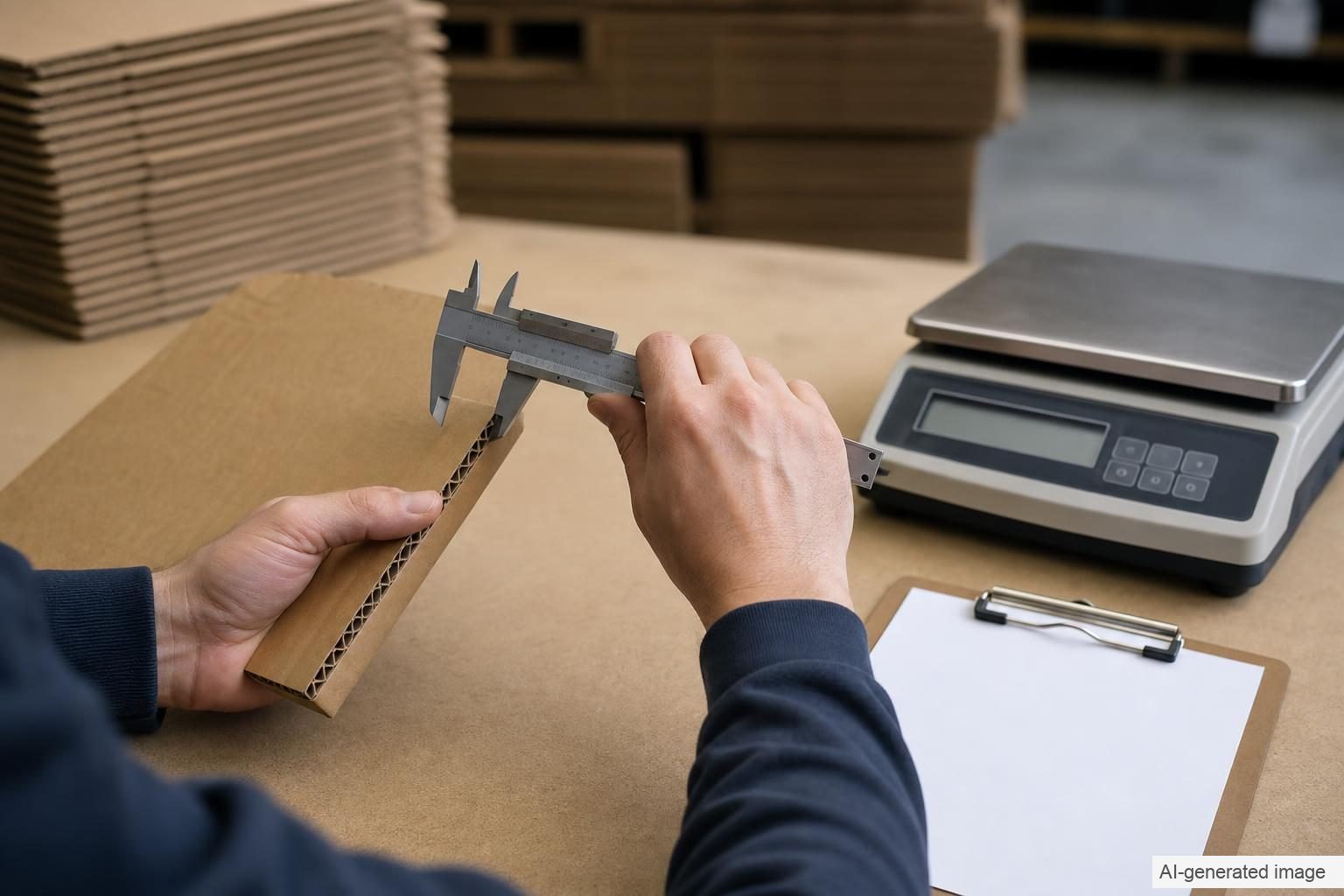 Packaging samples and data screen used for compliance review