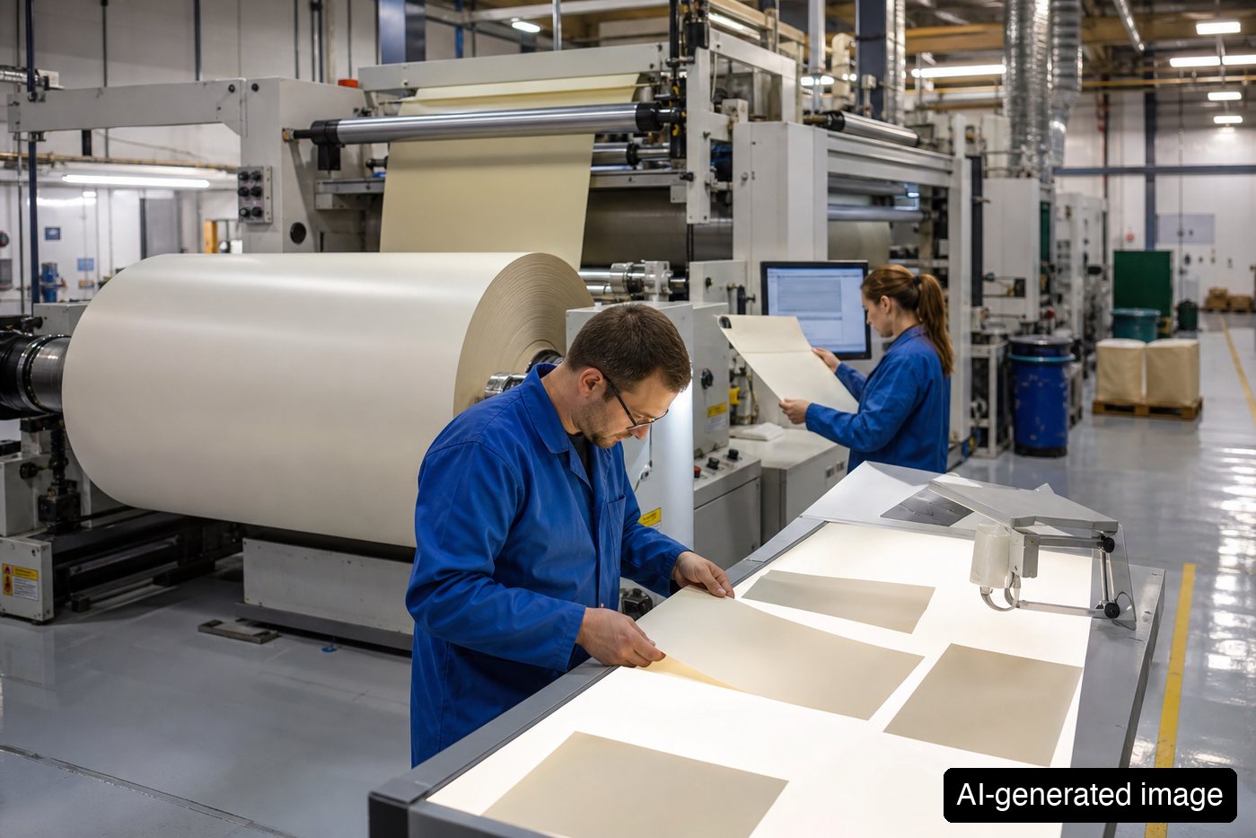Inspecting bio-based barrier paper on a converting line