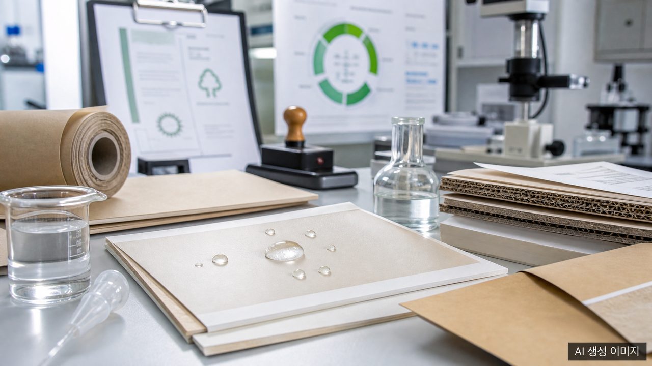 High-barrier paper materials and sustainability verification documents