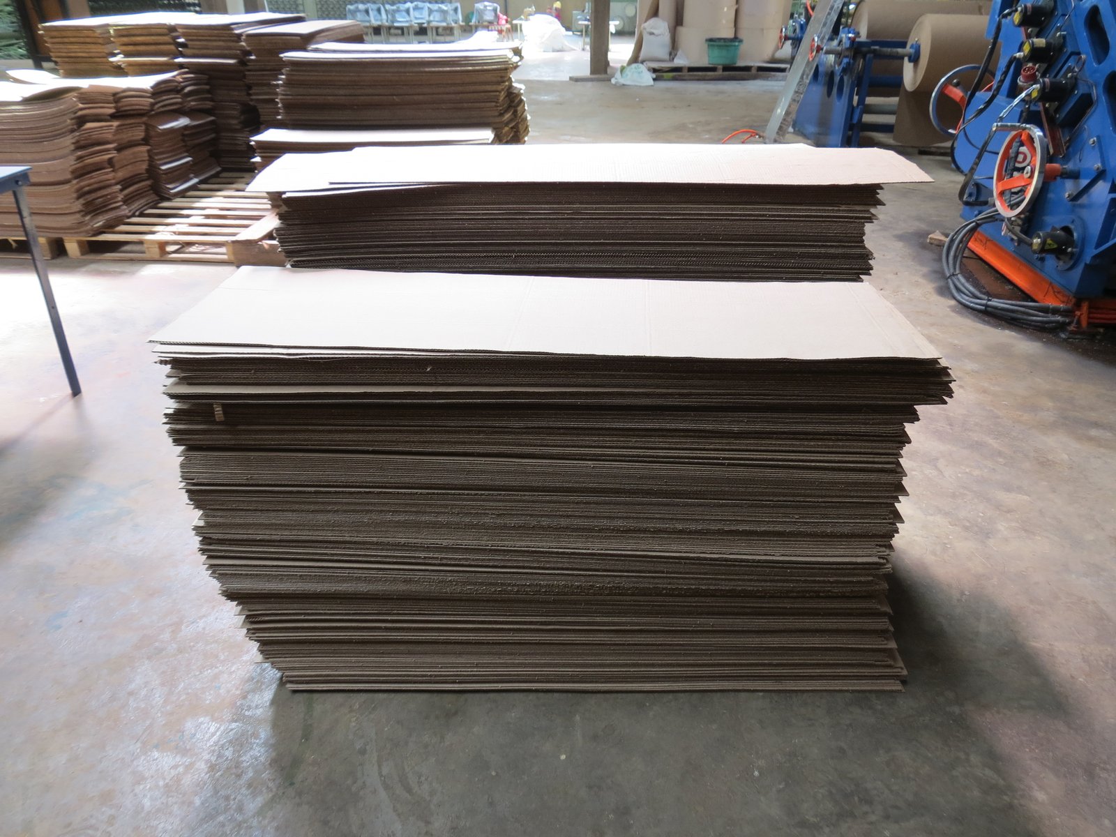 Finished corrugated board at an unrelated factory, not Visy&rsquo;s product